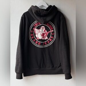 True Religion Men's Large Graphic Thick Zip-Up